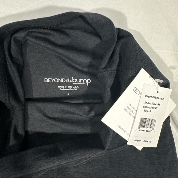 NWT Beyond Yoga [ Small ] Spacedye Love the Bump Capri Maternity Leggings Darkes - Picture 10 of 14